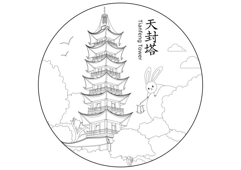 宁波为你留白迎新春城市线描填色活动全球征集